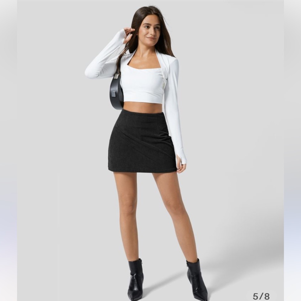 Viral HALARA High Waisted Mini Corduroy Casual Skirt